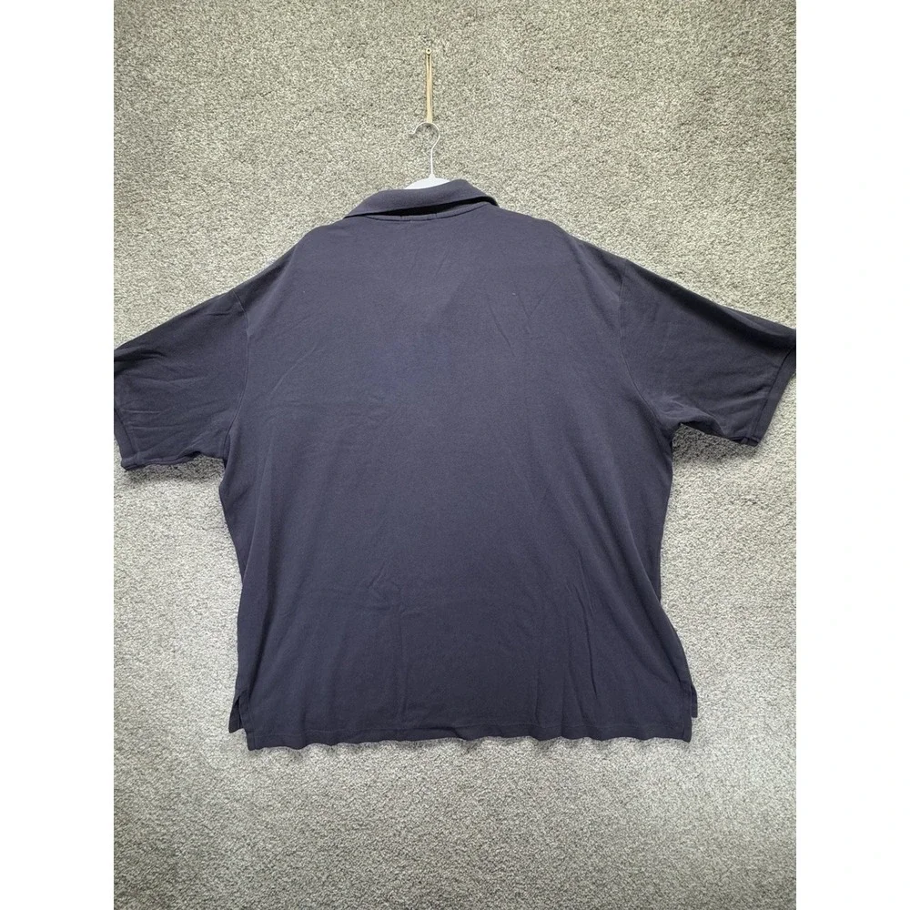 Vintage Polo Ralph Lauren Shirt Mens 3XLT Tall Dark Blue Red Pony Button Stretch